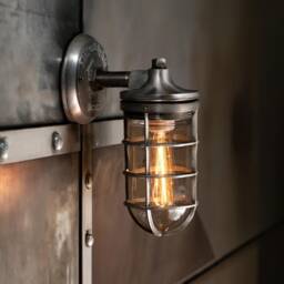 Vintage-style Porch Light Fixture - Metal Cage Wall Sconce Outdoor Lighting