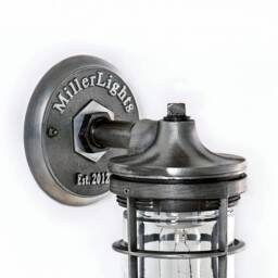 Vintage-style Porch Light Fixture - Metal Cage Wall Sconce Outdoor Lighting - thumbnail 3