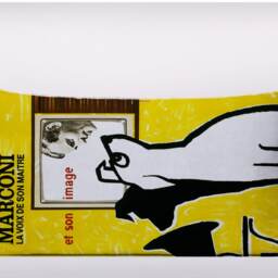 Yellow Dog Pathe Marconi La Voix De Son Maitre - Cushion Cover Case Or Stuffed With Insert - thumbnail 2