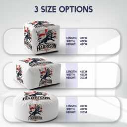 Lions Personalised Name England Flag Kids Pouffe Football Supporter Decor St Georges Cross Sports Fan Bedroom Playroom Seat Rest Gift - thumbnail 3