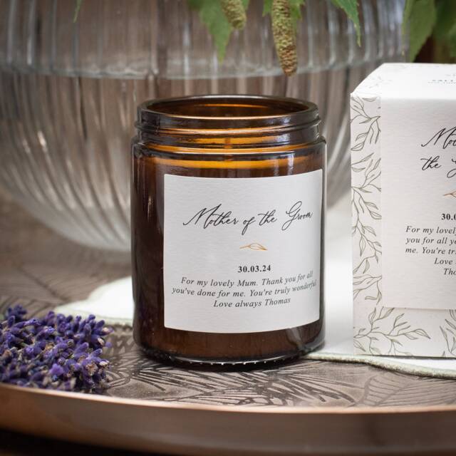 Personalised Mother Of The Groom Candle - Thoughtful, Unique, Wedding Gift For - image 1