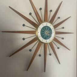 Handmade Mid Century Starburst Clock 27 - thumbnail 2