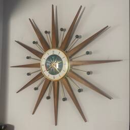 Handmade Mid Century Starburst Clock 27 - thumbnail 3