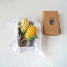 Crochet Corn Baby Toy, Little Sweet First Toy, Locally Grown Shower Gift - thumbnail 4