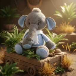 Elephant Emma Or Mo Crocheted Cuddly Toy, Handmade With Love, Beautiful Gift For Birthdays, Baby Showers Christenings - thumbnail 2