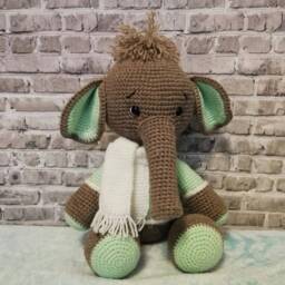 Elephant Emma Or Mo Crocheted Cuddly Toy, Handmade With Love, Beautiful Gift For Birthdays, Baby Showers Christenings - thumbnail 4