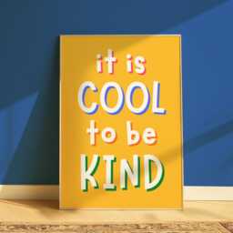 It's Cool To Be Kind Playroom Print - Colourful Classroom Prints, Print, Bright For Kids Room, Affirmations - thumbnail 2