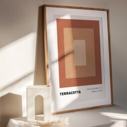 Terracotta Color Block Art Print Siena Abstract Wall Decor - thumbnail 2