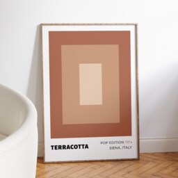 Terracotta Color Block Art Print Siena Abstract Wall Decor - thumbnail 3
