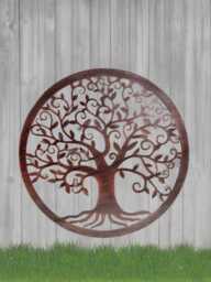 Handmade Bronze Tree Of Life Wall Art Indoors/Outdoors 40cm Metal, Garden/Indoor Wall Art Powder Coated Steel