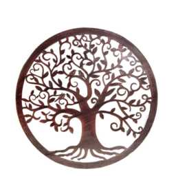 Handmade Bronze Tree Of Life Wall Art Indoors/Outdoors 40cm Metal, Garden/Indoor Wall Art Powder Coated Steel - thumbnail 2