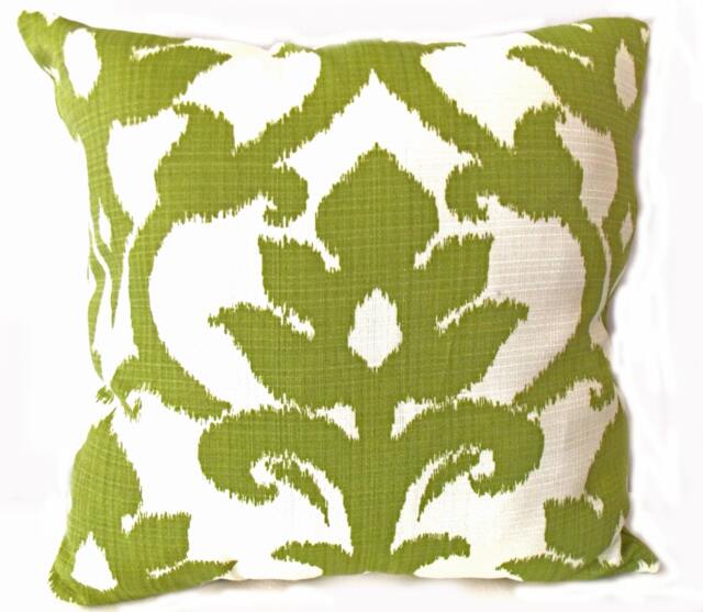 Outdoor Pillows Or Indoor Custom Cover - Green Olive Grass Kiwi Ivory Black Ebony Modern Geometric Tribal Quatrefoil 18x18, 16x16 - image 1