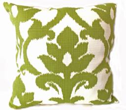 Outdoor Pillows Or Indoor Custom Cover - Green Olive Grass Kiwi Ivory Black Ebony Modern Geometric Tribal Quatrefoil 18x18, 16x16 - thumbnail 1