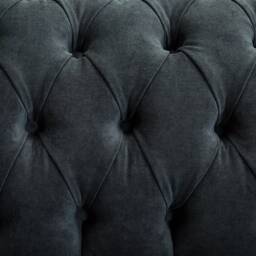 2 Seater Charcoal Grey Velvet Chesterfield Sofa, British Handmade - thumbnail 4