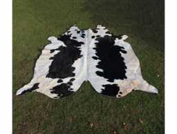 Black & White Cowhide Rugs-Genuine Panda Print Rug-Natural Hair On Hide Area Rug For Living Room-Western Decor-Brazillian - thumbnail 1