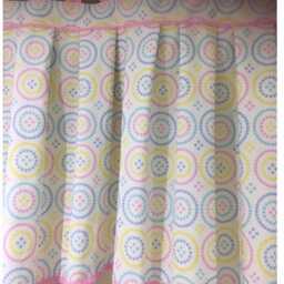 Handmade Made To Order Colourful Sunburst Soft Cotton Twill Pink, Yellow, Blue Curtain - thumbnail 3
