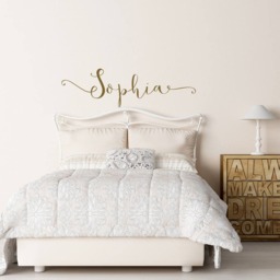 Personalized Girl Name Wall Decal Vinyl Monogram Decals, Bedroom Decor Ww148 - thumbnail 1