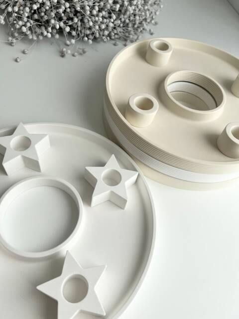 Advent Wreath/Decorative Ring Tray Candle Holder Plate - image 1