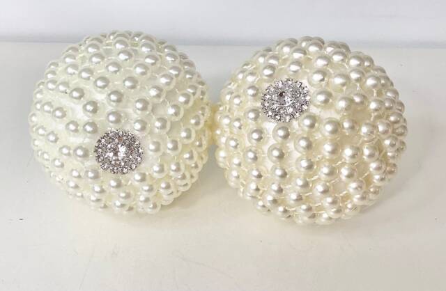 Pearl Decor Ball Bowl Filler, Pearl Ornament, Table Decoration, Gift For Mother, Wedding Decor, White Home - image 1