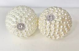 Pearl Decor Ball Bowl Filler, Pearl Ornament, Table Decoration, Gift For Mother, Wedding Decor, White Home - thumbnail 1