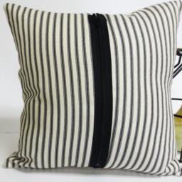 White Cat Silhouette Pillow - Felt Throw Cushion - thumbnail 4