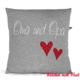 Grandma & Grandpa Pillow, With Zipper Inlay - thumbnail 2