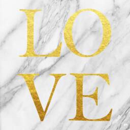 Marble Print, Love, Love Sign, Wall Art, & Rose Gold Bedroom Decor, Real Foil Gift For Her - thumbnail 2