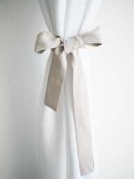 Linen Curtain Belt Made From Medium Linen - 160 G/M2/ in Natural Linen - thumbnail 1