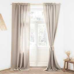 Linen Curtain Belt Made From Medium Linen - 160 G/M2/ in Natural Linen - thumbnail 3