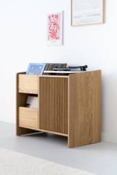Fuse - Record Storage Crafted Oak Cabinet For Turntables & Vinyls - thumbnail 1