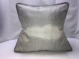 Silver Pillow With Beige Mesh Custom - thumbnail 1