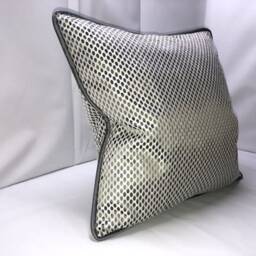 Silver Pillow With Beige Mesh Custom - thumbnail 2