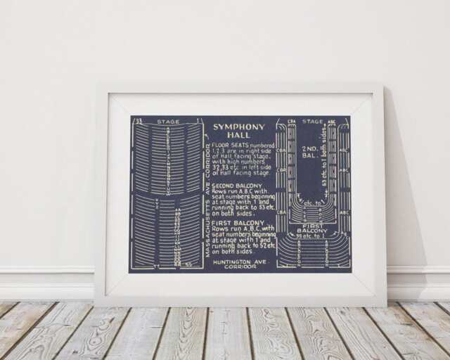 Vintage Symphony Hall Seating Chart Art Print - image 1