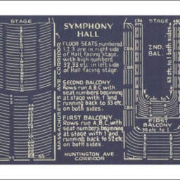 Vintage Symphony Hall Seating Chart Art Print - thumbnail 3