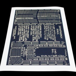 Vintage Symphony Hall Seating Chart Art Print - thumbnail 4