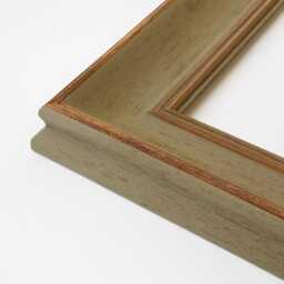 Shabby Chic Picture Frame, Rustic Gold, White, Green, Distressed Finish Cassis - thumbnail 4