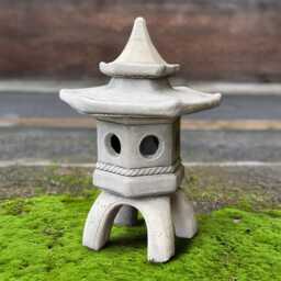 Classic Pagoda Sculpture Concrete Statue Oriental Zen Garden Figurine Handmade Cement Outdoor Temple Decor Art Gift - thumbnail 1