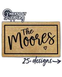 Custom Personalized Welcome Mat - New Home Gift Family Doormat Housewarming Front Door Coir - thumbnail 1