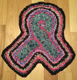 Breast Cancer Awareness Accent Rug - thumbnail 1