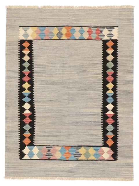 Handwoven Qashqai Kilim Rug Tribal Wool Flatweave, Geometric Decor - image 1