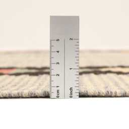 Handwoven Qashqai Kilim Rug Tribal Wool Flatweave, Geometric Decor - thumbnail 4
