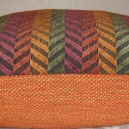 "Chenille Zig-Zag Pattern Decorative Pillow Cover-24""x24" - thumbnail 3