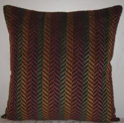"Chenille Zig-Zag Pattern Decorative Pillow Cover-24""x24"