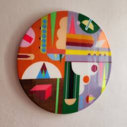 Large Colorful Resin Wall Art, Abstract Epoxy Decor On Wood - thumbnail 2