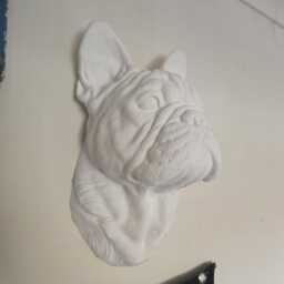 French Bulldog Wall Mount - Animal Art Decor 3D Printed - thumbnail 3