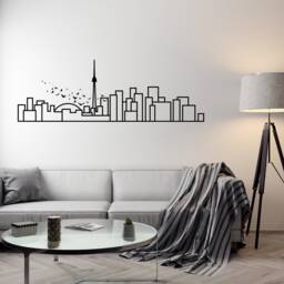Minimalist Wall Decal - Toronto Skyline Decorative Wall Sticker For Your Home Decor Travel Themed & Scandinavian Inspired Design - thumbnail 1