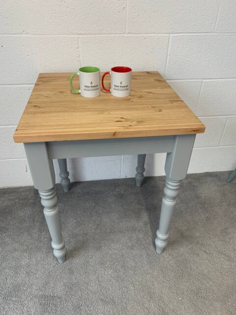 70cm Square Pine Bistro Table, Small Space Saving Caf?? Dining Furniture Hand Painted & Oiled - image 1