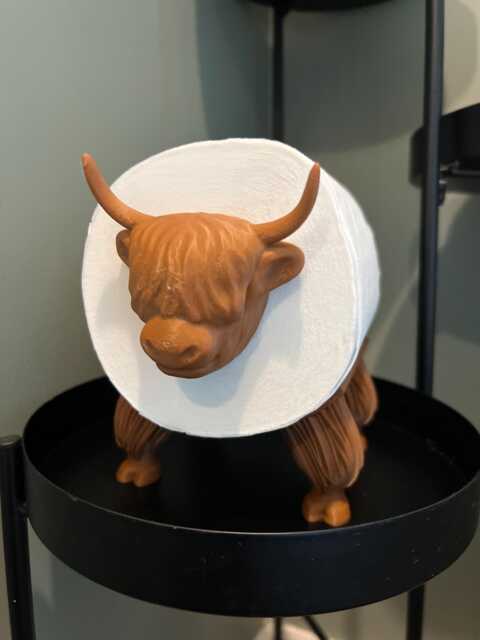 Highland Cow Toilet Paper Holder Funny Farmhouse Bathroom Decor - image 1