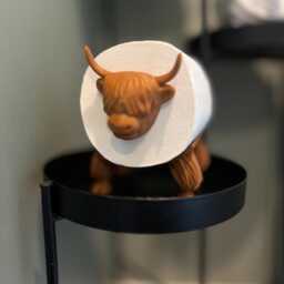 Highland Cow Toilet Paper Holder Funny Farmhouse Bathroom Decor - thumbnail 2
