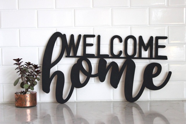 Welcome Home Sign, Sign, Porch Decor, Welcome Decor, Rustic Wood Wall Hanging, Home Modern Elegant Sign - image 1